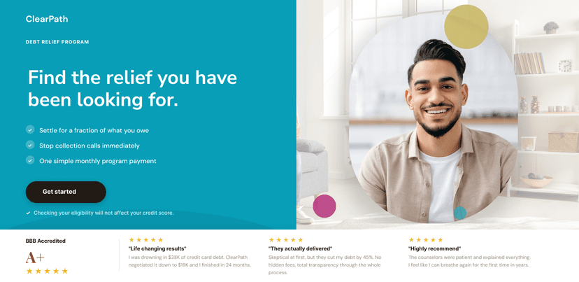 Build preview — debt relief centered