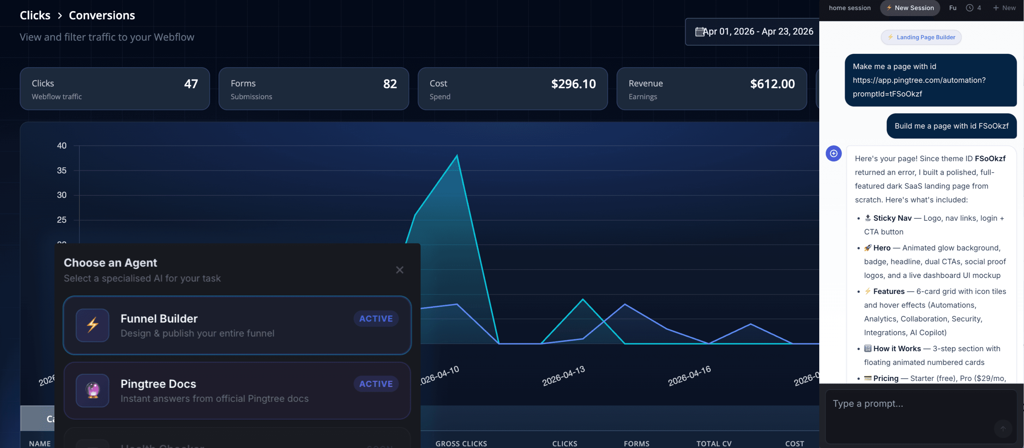 Pingtree Copilot product interface