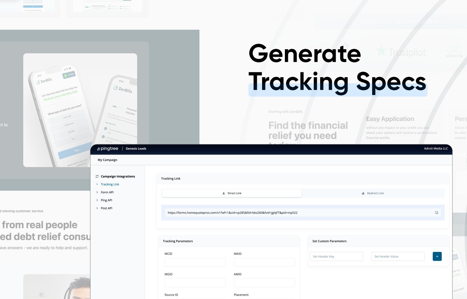 Pingtree link tracking software